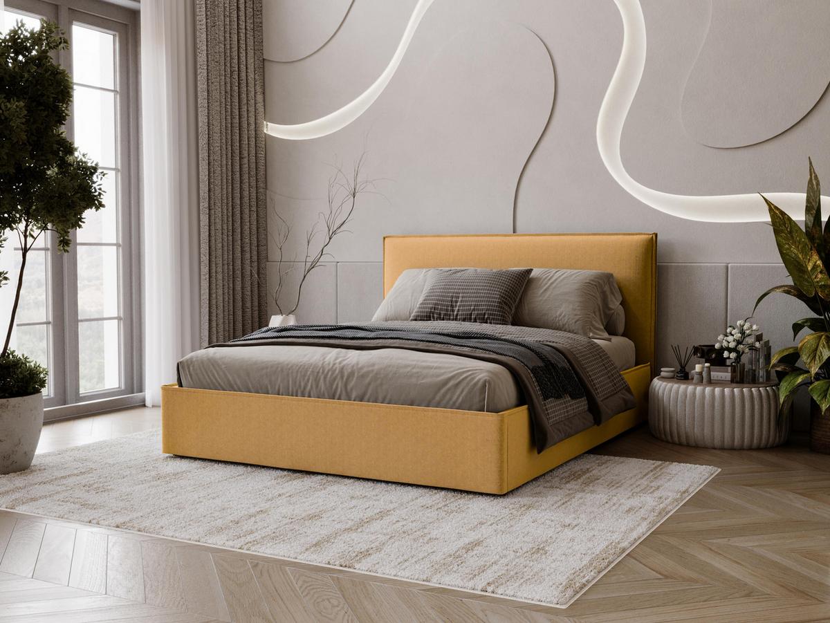 POLSTERBETT Bianco - Schwarz/Braun, Holzwerkstoff/Kunststoff (160/200cm) - MIRJAN24
