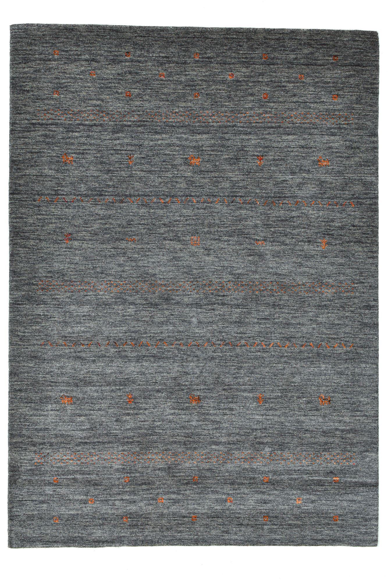HANDWEBTEPPICH Nashville 120x180 cm - Anthrazit, Textil (120/180cm) - THEKO