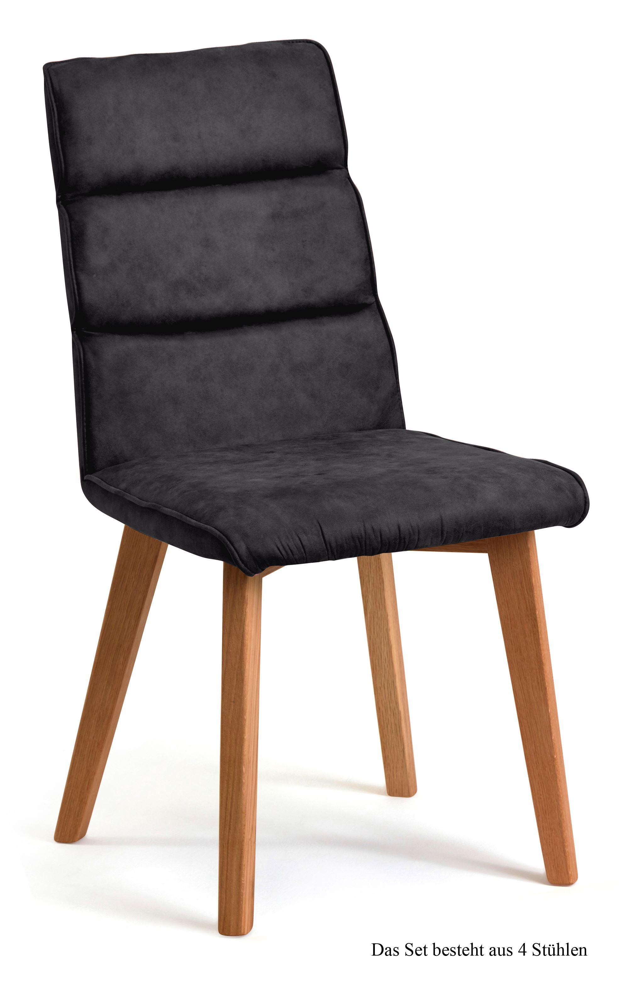 ESSZIMMERSTUHL (4er-Set) Darell 47x92x60 Eiche geölt/Anthrazit - Eichefarben/Anthrazit, Kunststoff (60/92/47cm) - 58aufmkessel
