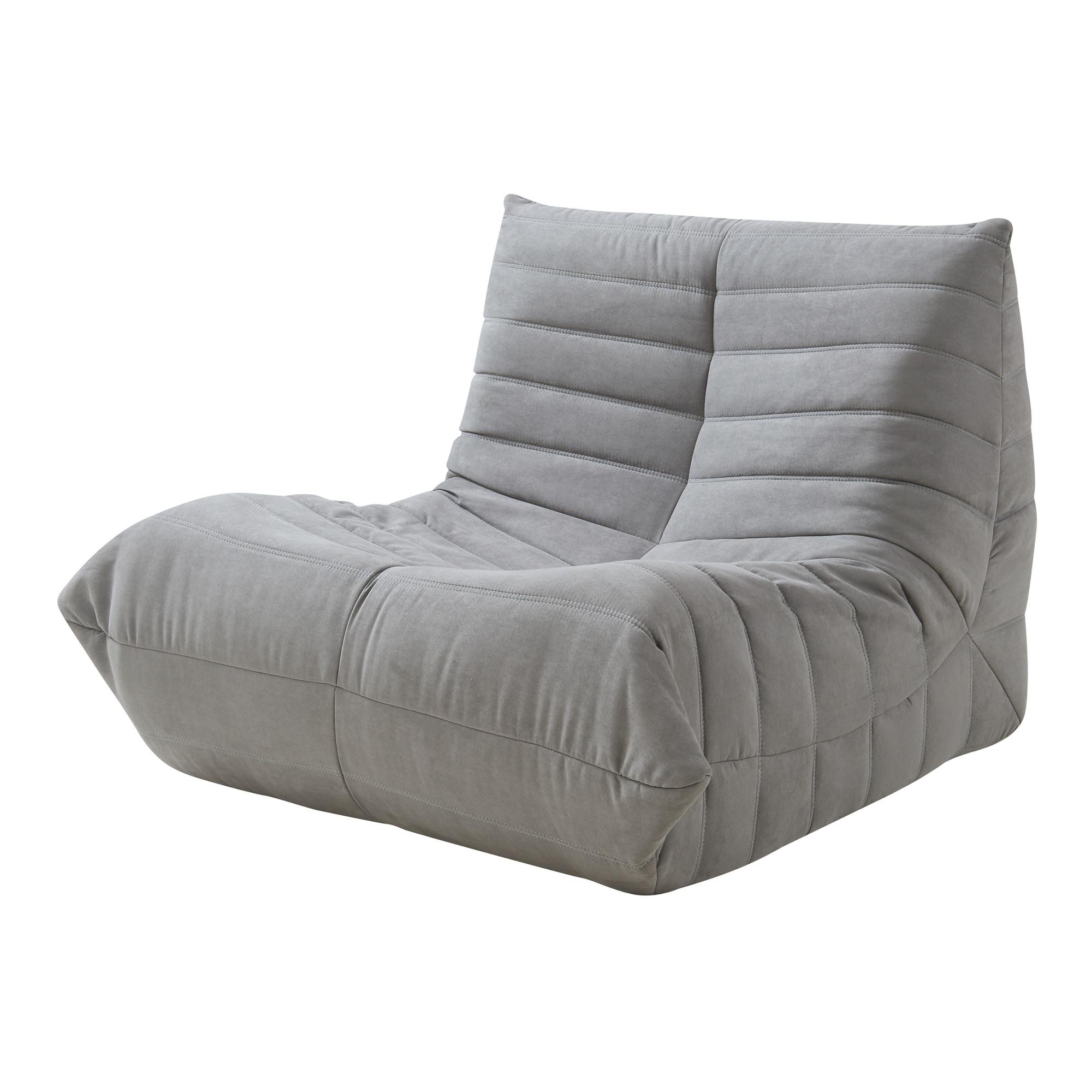 BODENSESSEL Kodsø - Grau, Textil (90/75/100cm) - [en.casa]