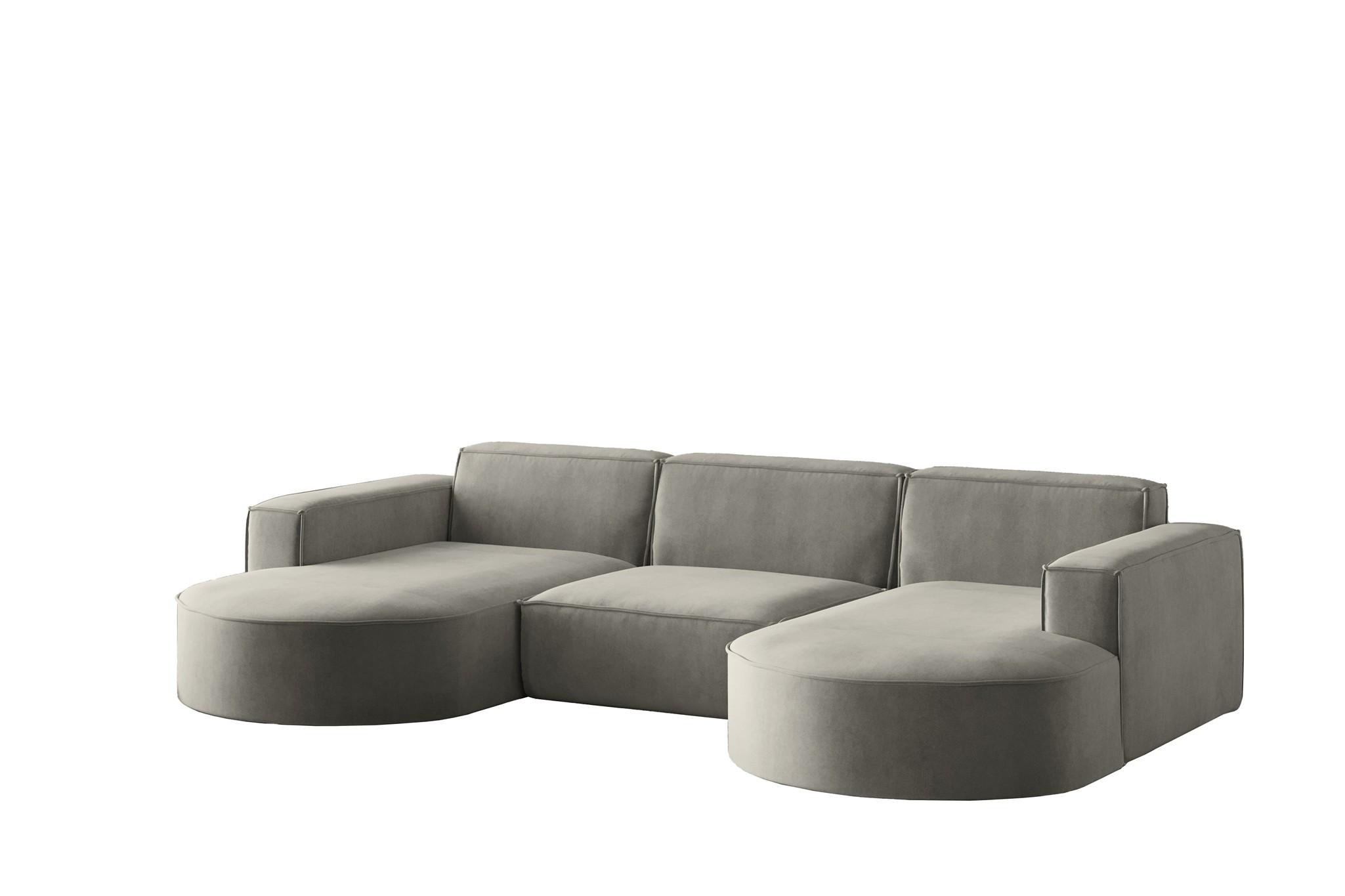 WOHNLANDSCHAFT Palma In Noel - Grau, Holzwerkstoff/Textil (299/78/165cm) - Fun Möbel