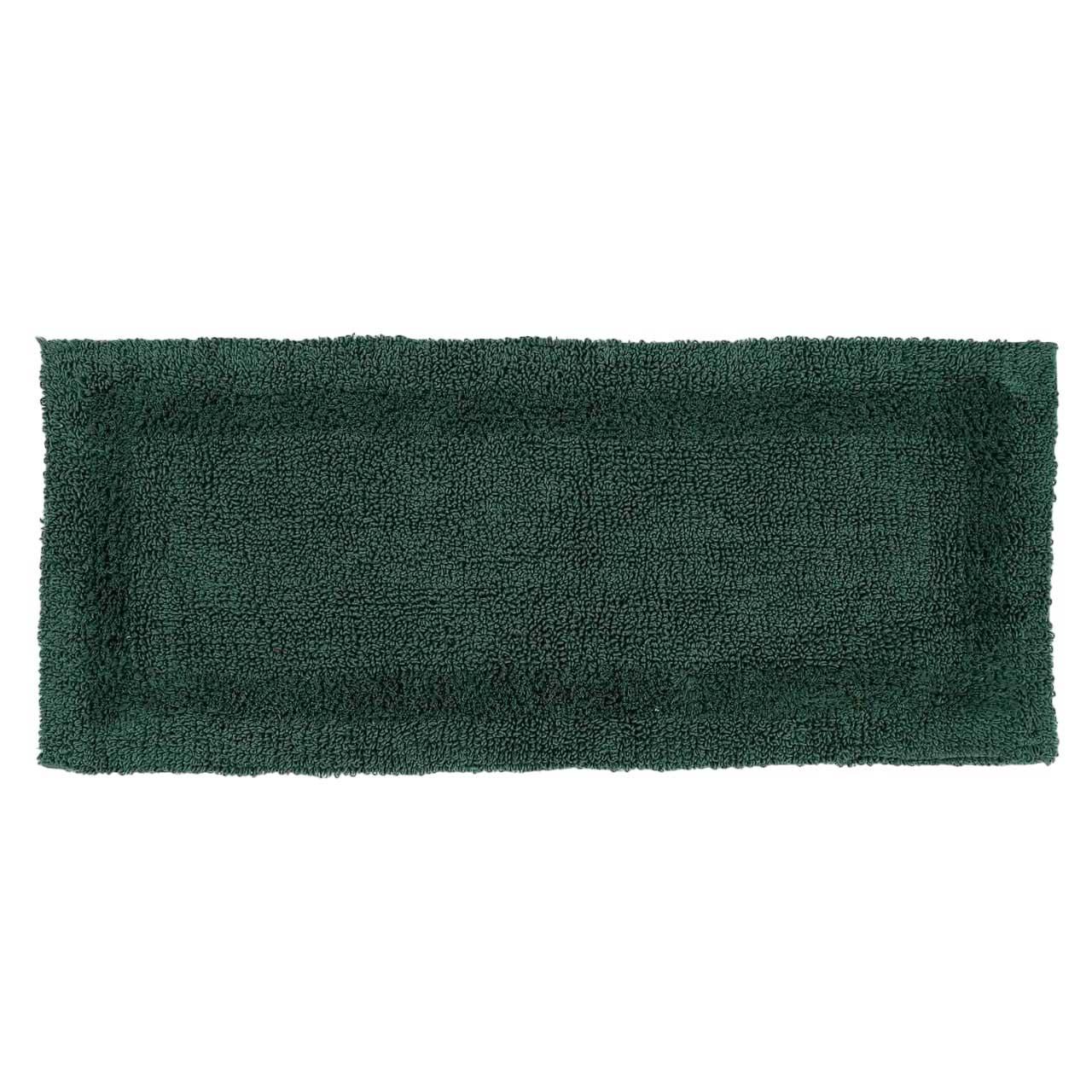 BADEMATTE 40/100 cm, 100% Baumwolle, wendbar - Waldgrün, Textil (40/100cm) - Homescapes