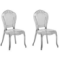 ESSZIMMERSTUHL 2er-Set Kunststoff Schwarz Vermont - Schwarz, Kunststoff (52/98/53cm) - Beliani