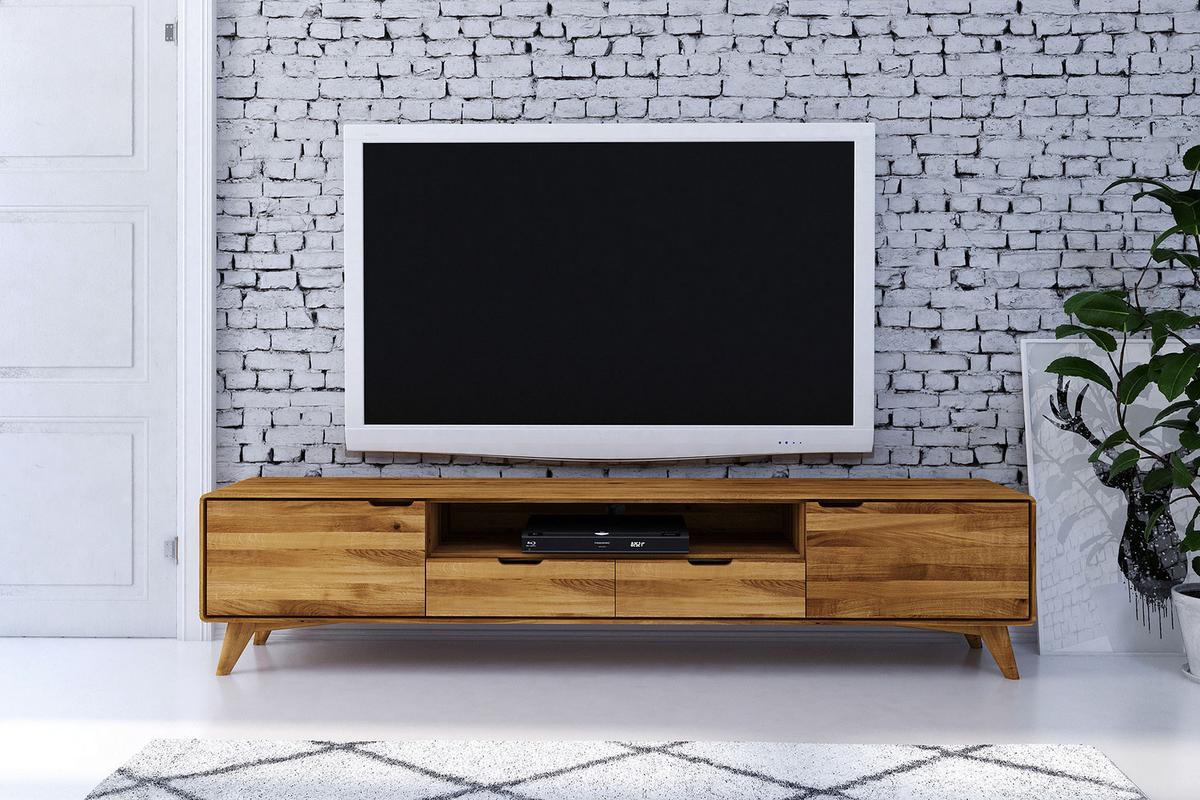 GREG HIFI-SCHRANK Wildeiche - Wildeiche, Holz (220/48/40cm) - byoak