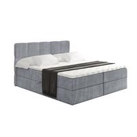 BOXBETT mit Matratze H4 und Lattenrost - LIRO - 200x200 - Grau Casablanca - Grau, Holzwerkstoff/Kunststoff (200/200cm) - ALTDECOR