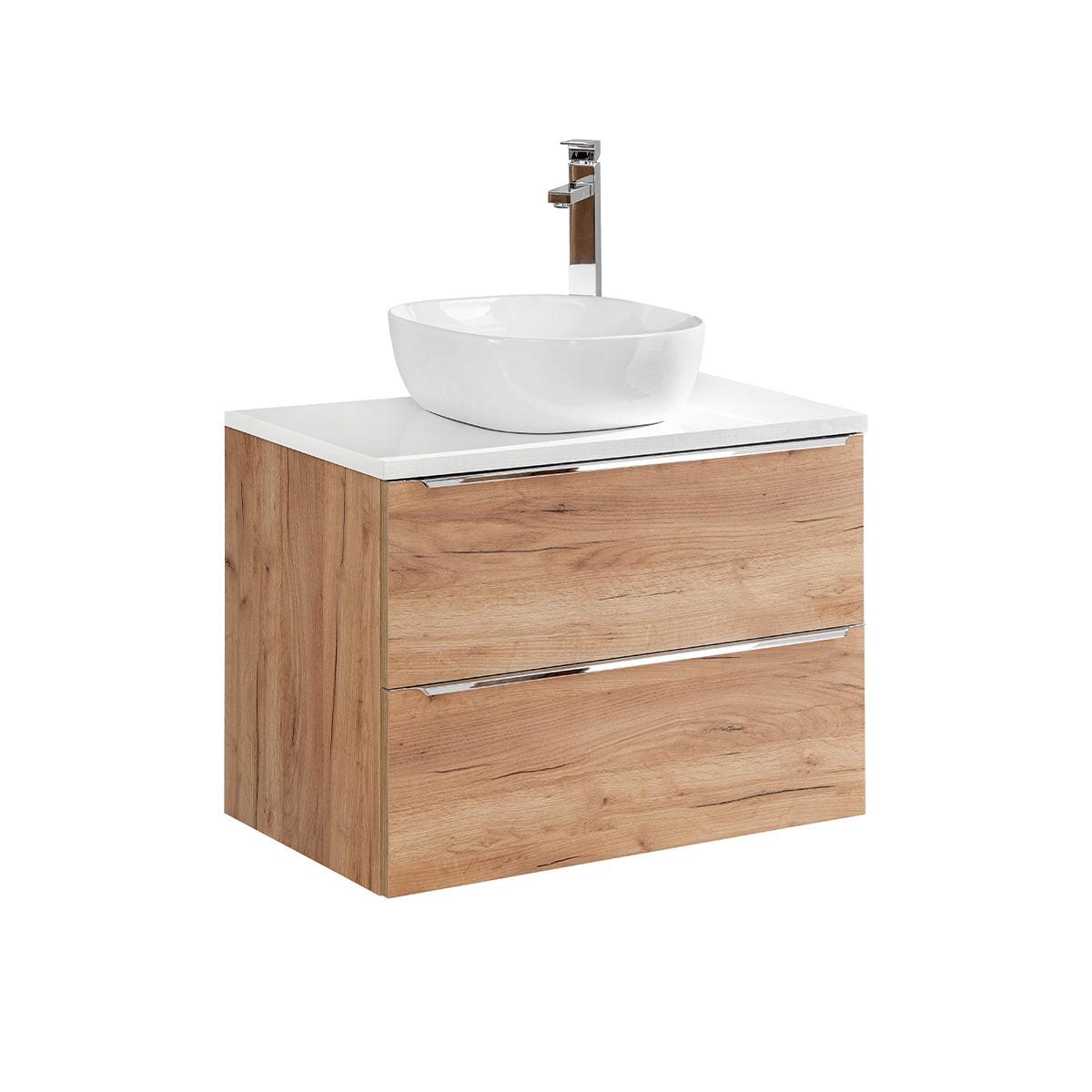 BADMÖBEL 80.4cm April 2er-Set Holz - Braun, Holzwerkstoff (80.4/59/46cm) - Petits-meubles