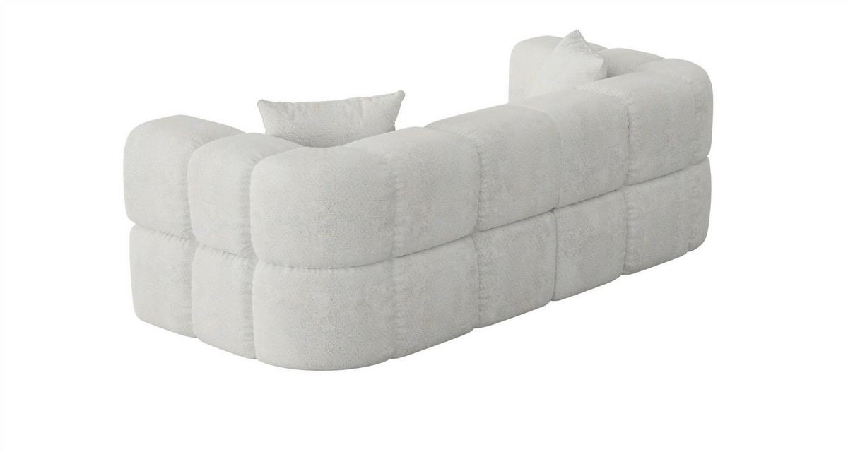 SOFA 3-sitzer Vega - Weiß, Holzwerkstoff/Textil (250/77/103cm) - Fun Möbel