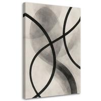 LEINWANDBILD Abstraktion 40x60cm - Grau, Textil (40/60cm) - Feeby