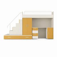 KINDERZIMMER Set RAJ 5, Matt mit Hochbett, Schrank und Schreibtisch - Kaschmir/Currygelb, Holzwerkstoff (320/180/86cm) - Lookway