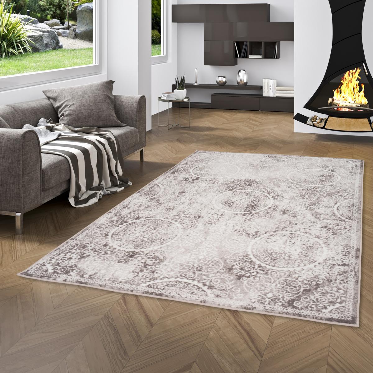 DESIGNER TEPPICH TAWIRA VINTAGE KLASSIK BAROCK - Grau, Textil (200/290cm) - Pergamon