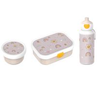 LUNCHSET Campus Sunshine & Rainbow 3-tlg. - Beige, Kunststoff (6.8/24.4/24cm) - Mepal
