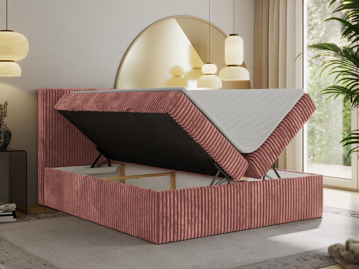 BOXBETT TILIANO 200/200 - Rosa Cord - H3 - Rosa, Textil (200/200cm) - MKS
