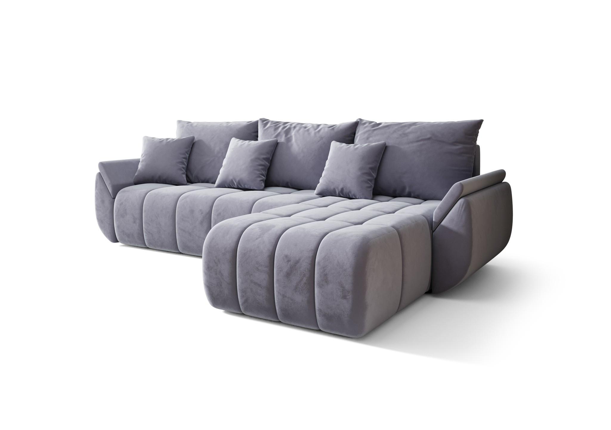 ECKSOFA Louise - Hellblau, Holzwerkstoff/Textil (280/185cm) - Fun Möbel