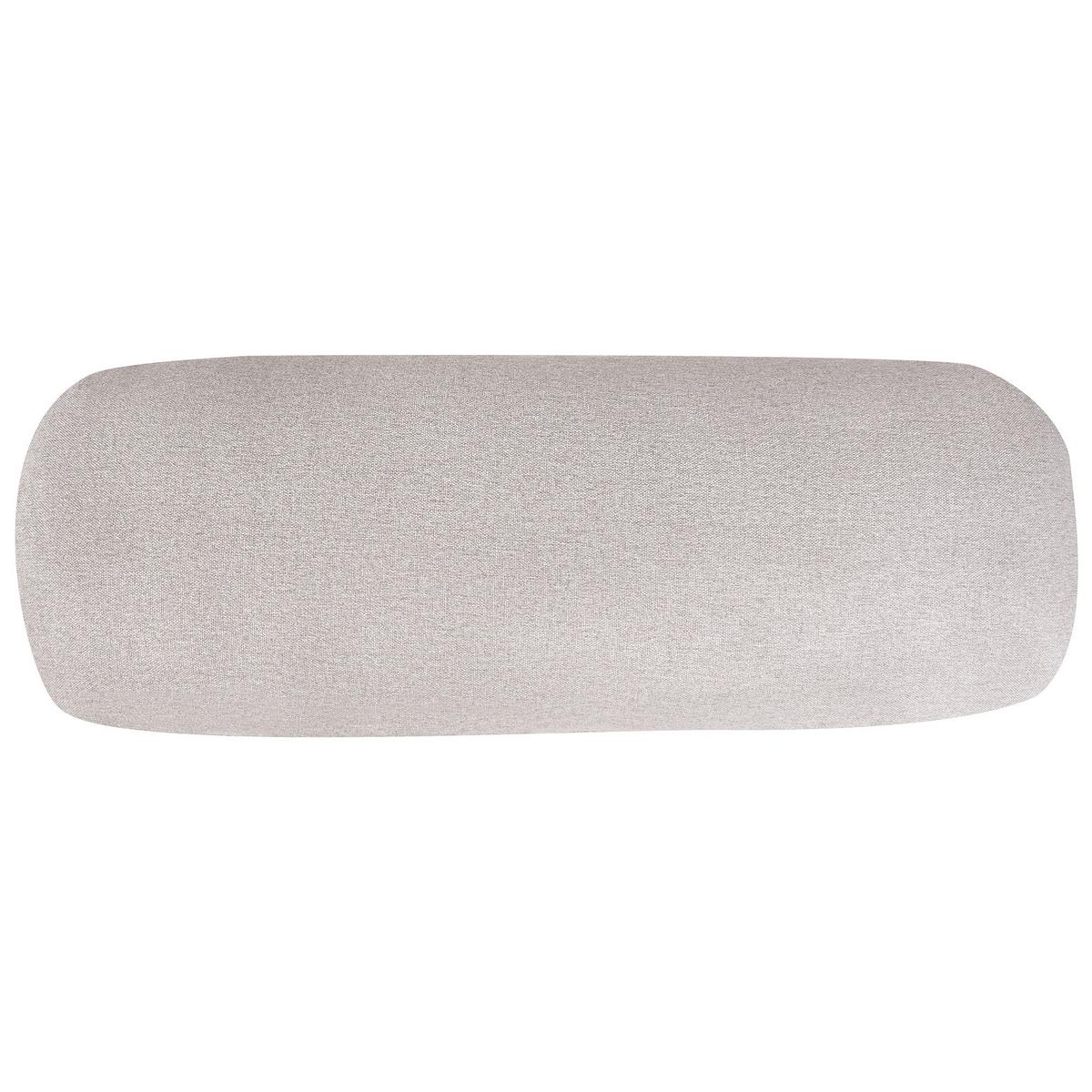 ECKSOFA 3-Sitzer Stoff Hellgrau linksseitig Simos - Hellgrau, Textil (264/82cm) - Beliani