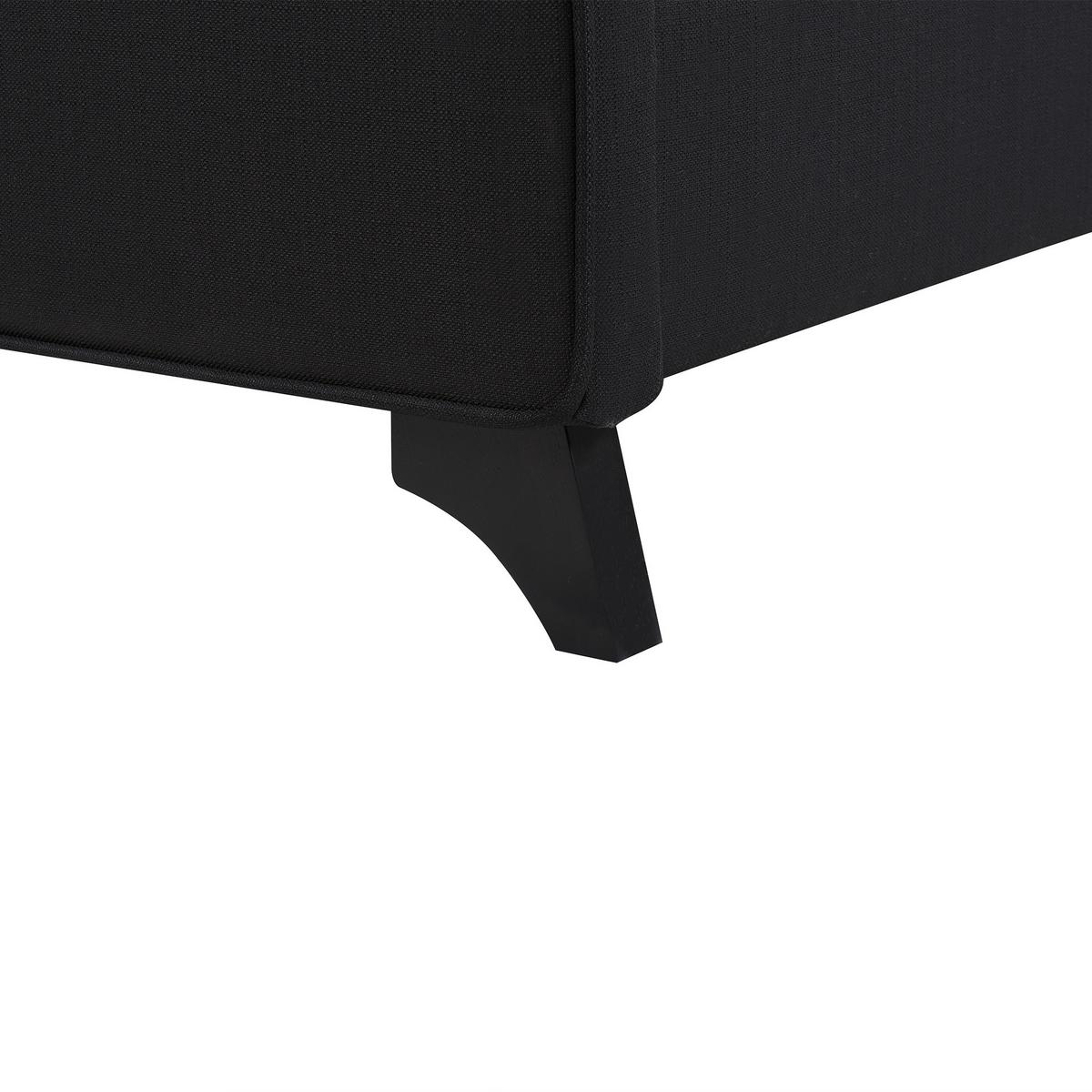 POLSTERBETT 140/200cm Schwarz Ambassador - Schwarz, Textil (140/200cm) - Beliani
