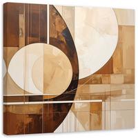LEINWANDBILD 3D und geometrisch 60x60cm - Beige, Textil (60/60cm) - Feeby