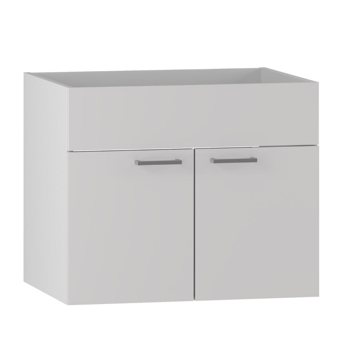 WASCHBECKENUNTERSCHRANK Colorado 2 Schubladen Weiß Matt - 60 x 46 x 52 cm - Weiß, Holz (60/52/46cm) - Badplaats