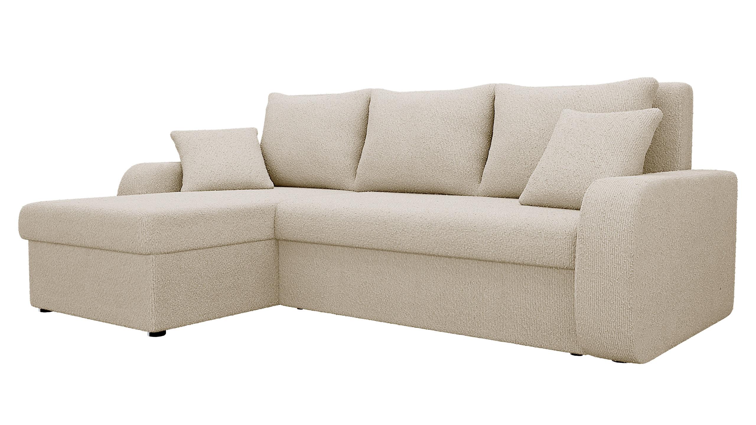 ECKSOFA Kris Lux - Schwarz/Naturfarben, Holz/Kunststoff (238/147cm) - MIRJAN24