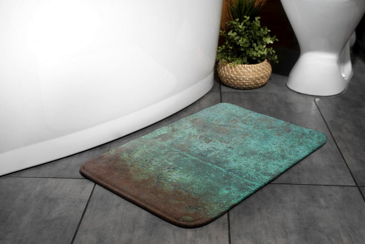 BADTEPPICH 90x60 cm Beton - Blau, Textil (90/60cm) - TULUP