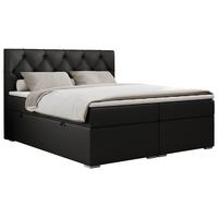 BOXBETT ALDA 120/200 Schwarz Kunstleder - H3 - Schwarz, Holz/Textil (120/200cm) - MKS