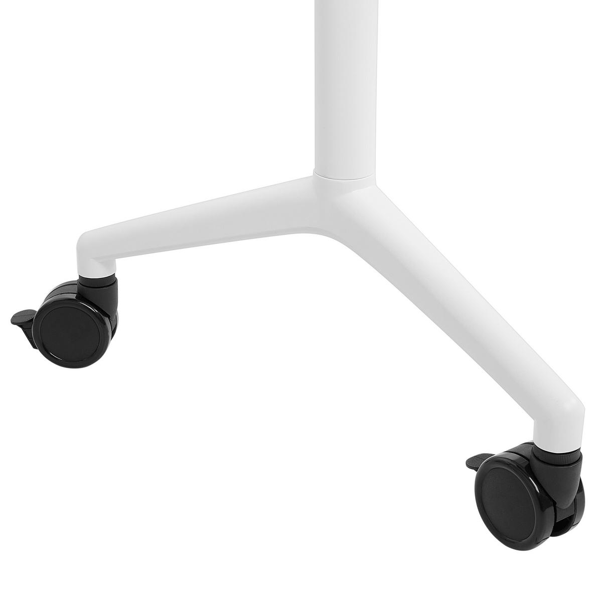 SCHREIBTISCH Zusammenklappbarer Weiß 120/60 cm mit Rädern Cavi - Weiß, Holzwerkstoff (60/120/75cm) - Beliani