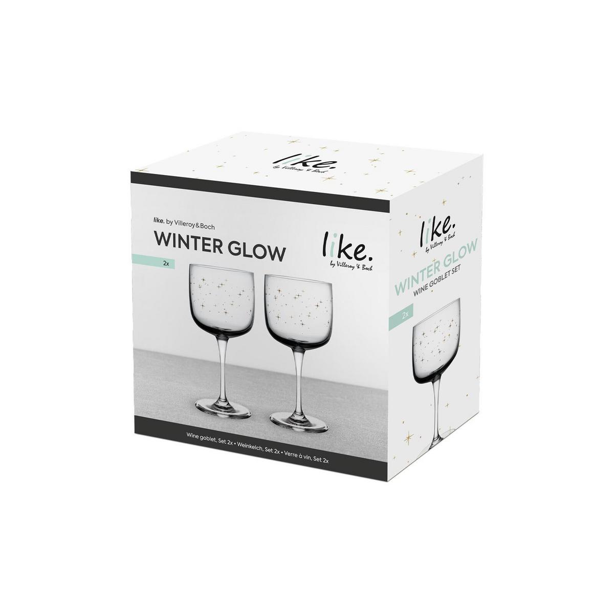 WEINKELCHE Winter Glow grau 270 ml 2er Set - Grau, Glas (0.27L) - like.Villeroy & Boch