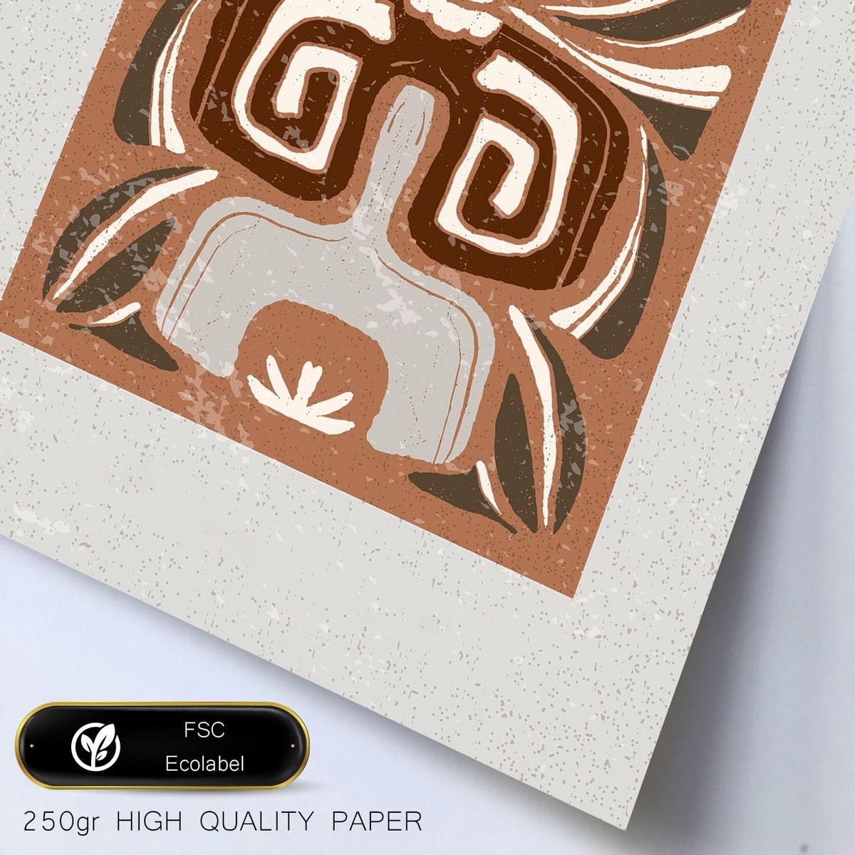 POSTER Set Mit 6 Rustikalen In Ethnischen Style Printkollektionen Dekorative Rahmen Für Ihr Zuhause Wandkunstdruck A3 & A4 Rahmen Aus Hellem Holz - Beige, Papier (29/3cm) - Nacnic