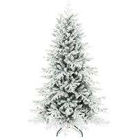 KÜNSTLICHER-WEIHNACHTSBAUM, 180cm Christbaum mit Schnee, 1815 Zweigen Grün - Grün, Kunststoff (180cm) - HOMCOM