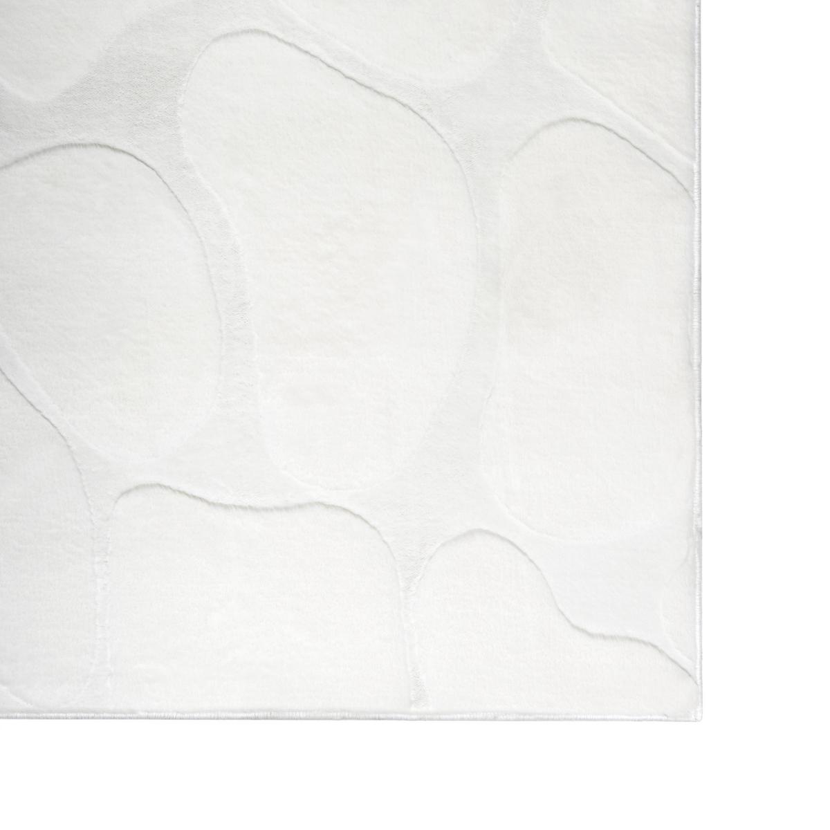TEPPICH Cremeweiß 80/300 cm Kawi - Creme/Weiß, Textil (80/300cm) - Beliani