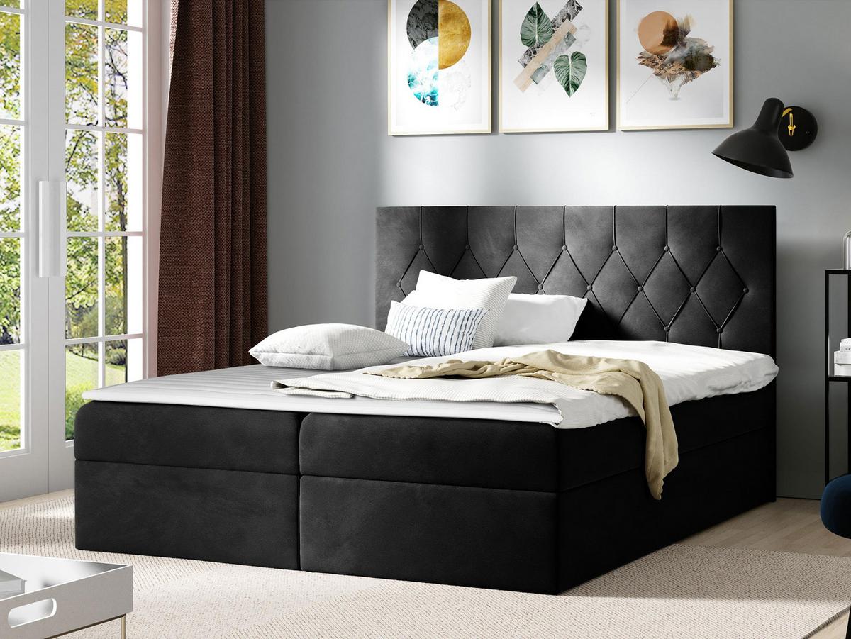 BOXBETT Sky - H3 - Schwarz, Holz (160/200cm) - MIRJAN24