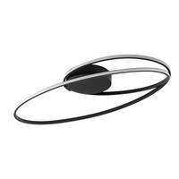 LED DECKENLEUCHTE Mak 59.5/32/10 - Schwarz, Metall (59.5/32/10cm) - Nettlife