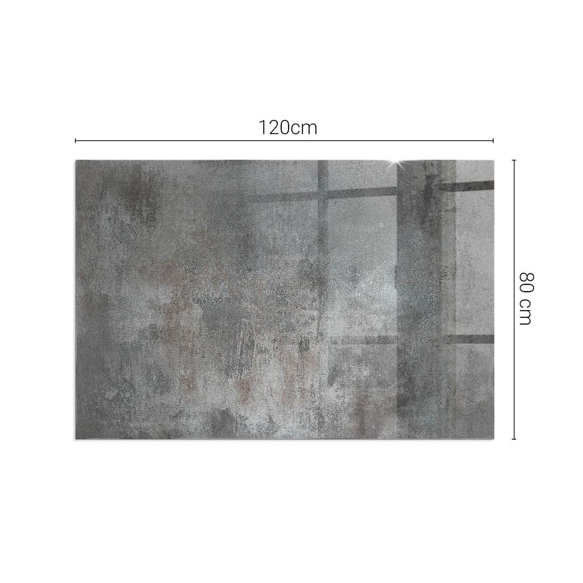 GLASPLATTE für Kamin 120x80 cm - Grau, Glas (120/80/0.4cm) - TULUP