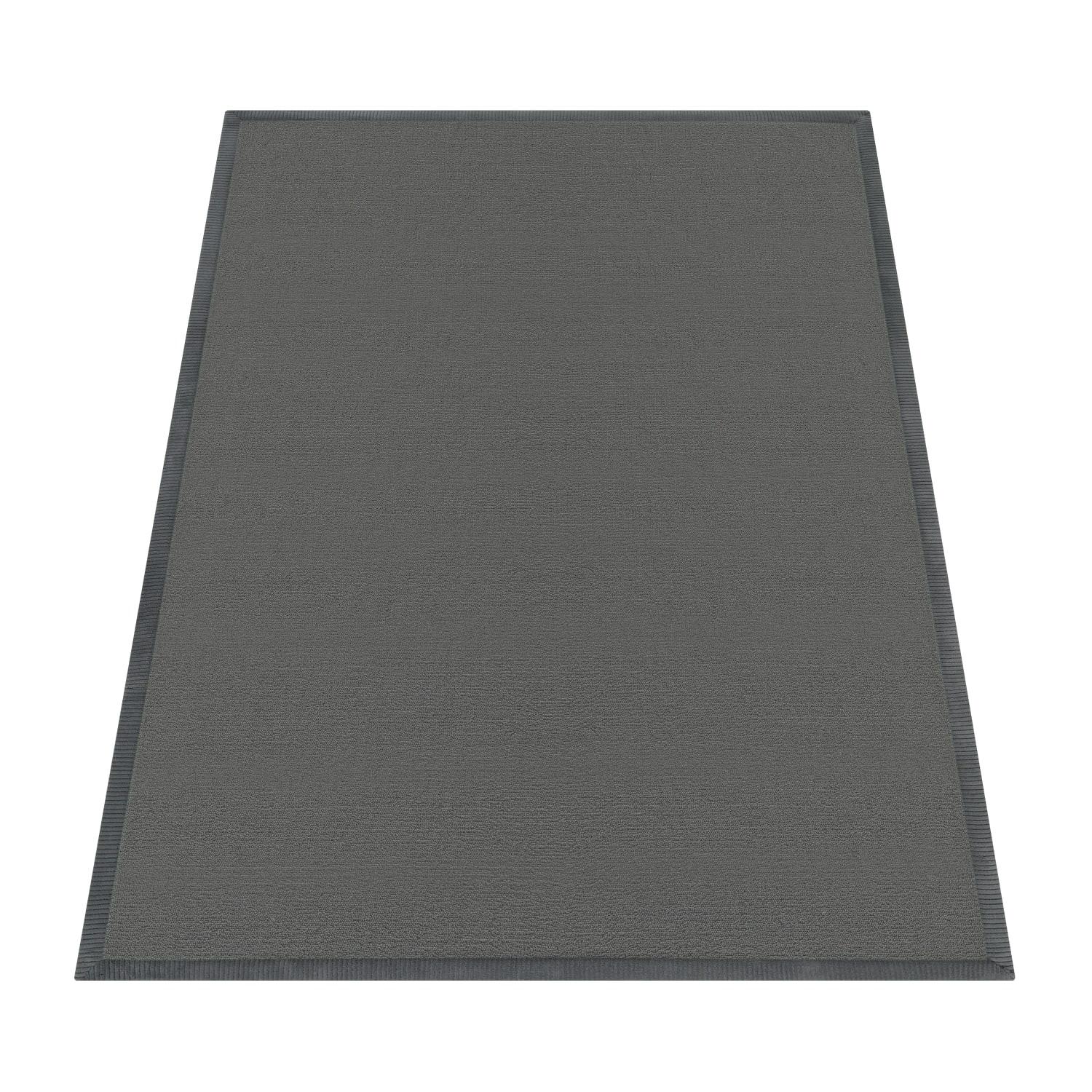 KURZFLORTEPPICH Waschbar, einfarbig, aus Polyester, Anthrazit, 100 x 200 cm - Anthrazit, Textil (200/100cm) - KADIMA DESIGN