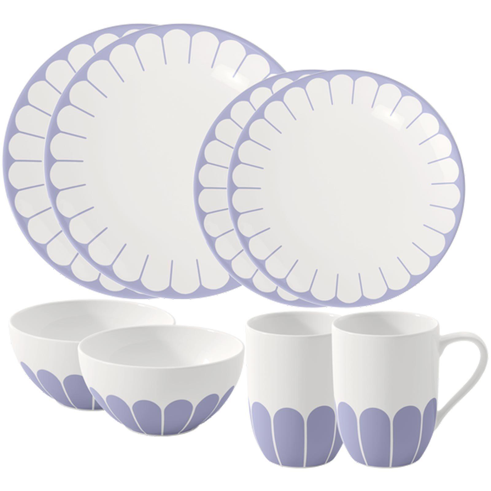 STARTER-SET Fleur Couleur Bleu 8-tlg. - Blau, Keramik (2/2/2cm) - Villeroy & Boch