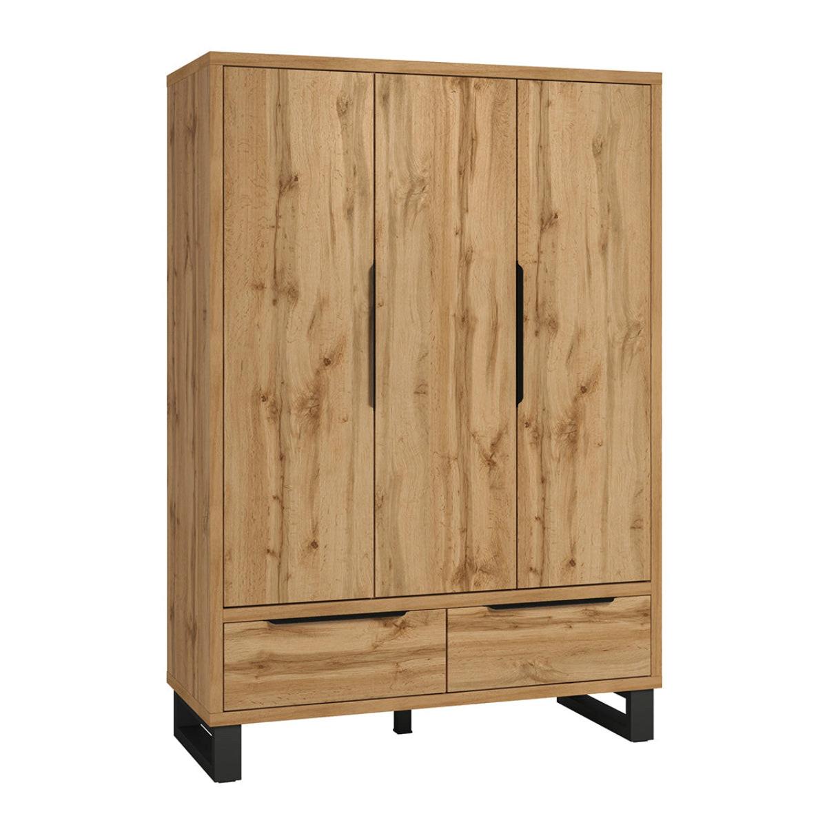 SCHRANK 3 Türen Eden Holz - Braun, Holzwerkstoff (145/210.3/60cm) - Petits-meubles