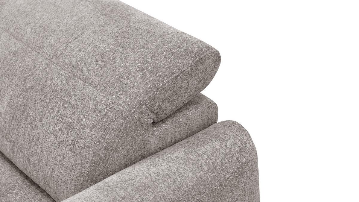 ECKSOFA NERO 4-Sitzer, dunkelbeige - Beige/Schwarz, Holz/Textil (272/81/159cm) - Wozimo