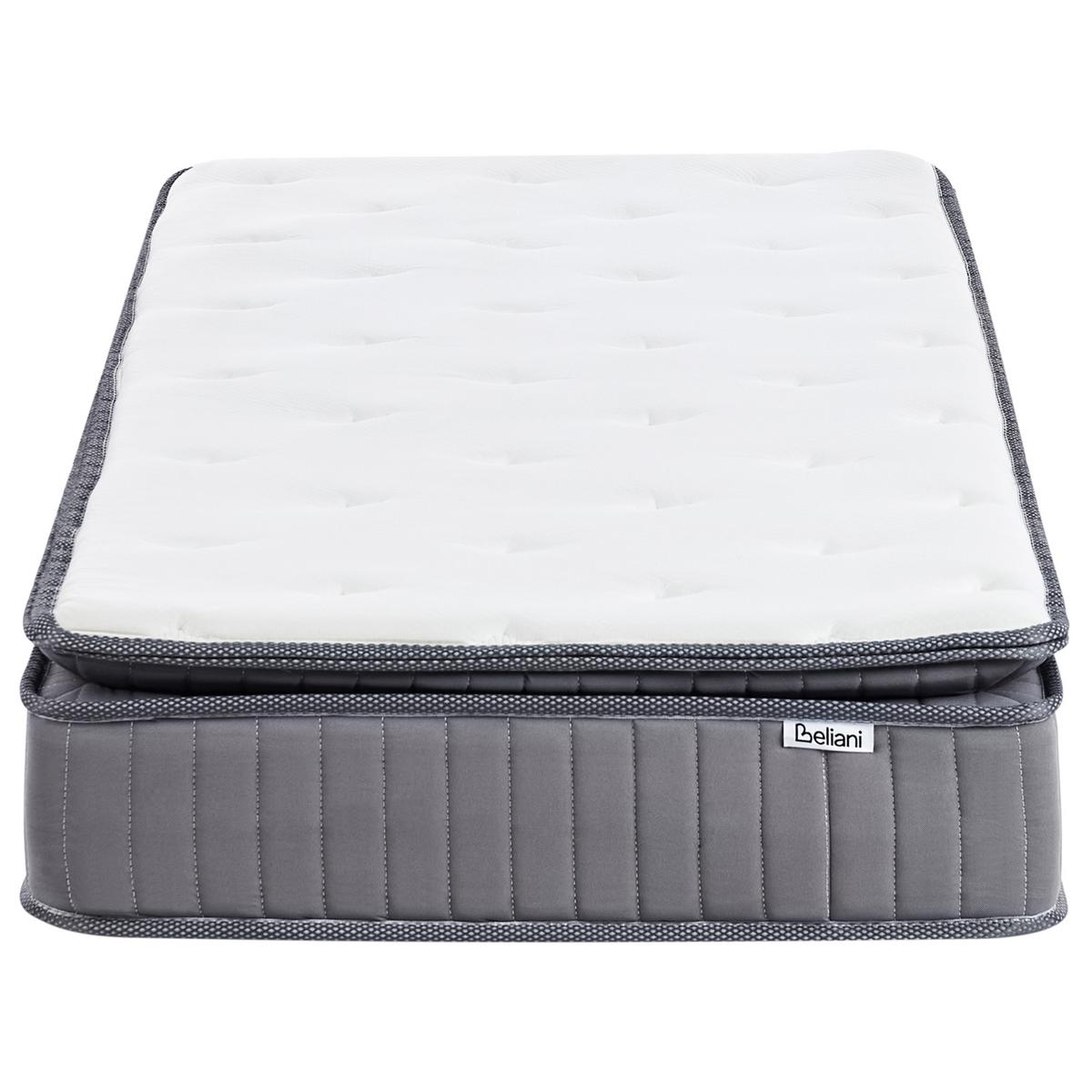 GEL-MEMORYSCHAUM-TASCHENFEDERKERNMATRATZE H3/4 Fest 90/200 cm Pleasant - Weiß, Textil (90/200cm) - Beliani