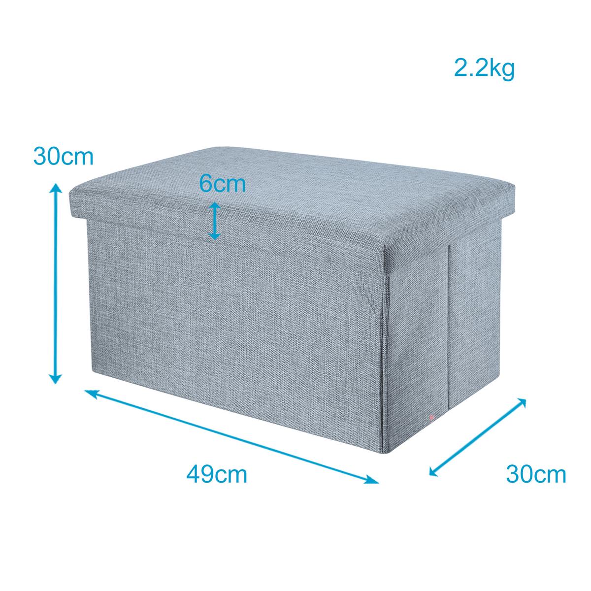 SITZBANK Faltbar 49/30/30 cm (Grau) - Grau, Textil (49/30/30cm) - Intirilife