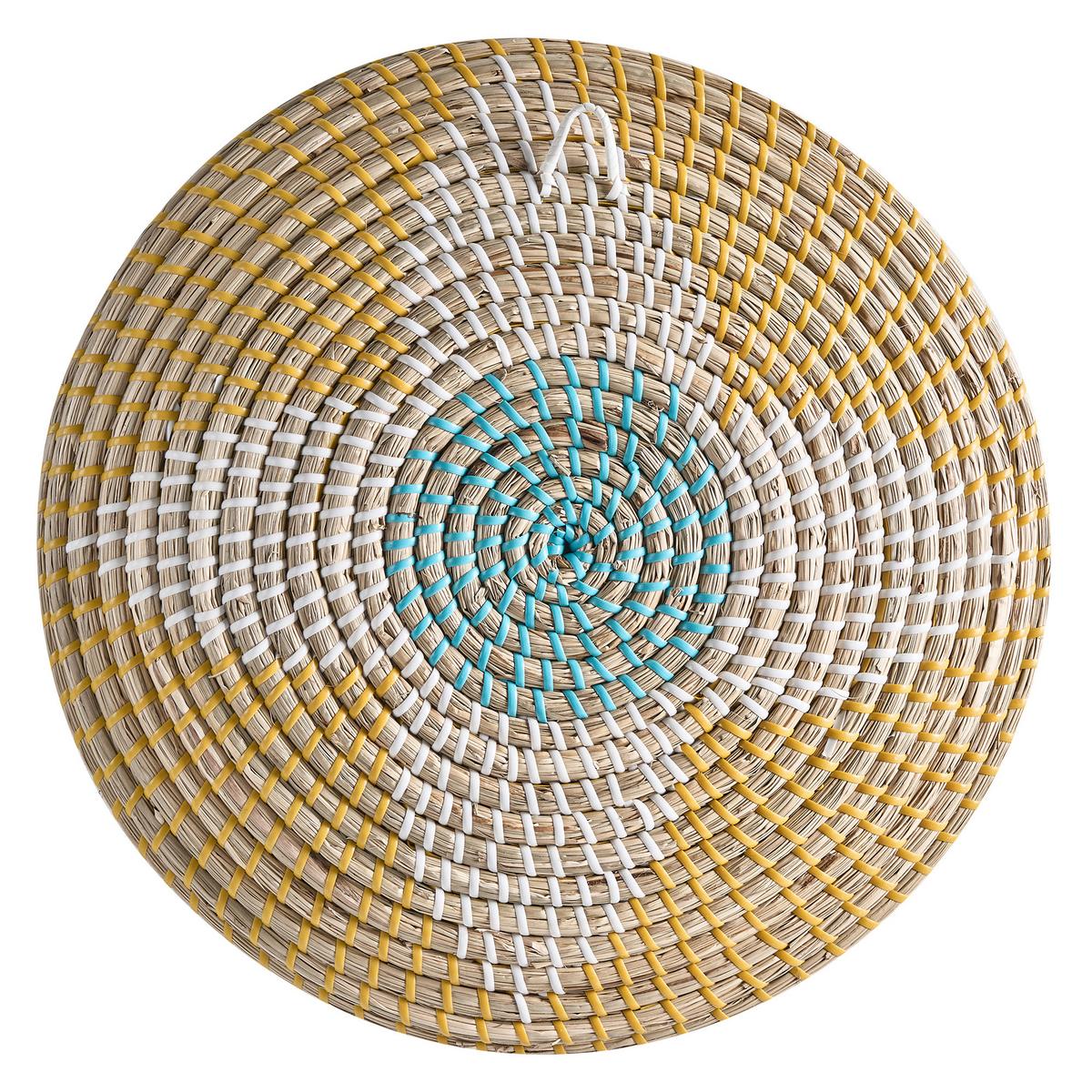 WANDDEKORATION Seegras bunt Bacninh - Multicolor, Naturmaterialien (46/46/7cm) - Beliani