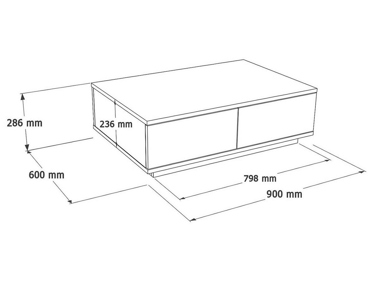 COUCHTISCH - 90 cm x 60 cm - Holz, Platte - Naturfarben Hell, Weiß - LOTULA - Naturfarben/Weiß, Holz (60/90/28.6cm) - Vente-Unique