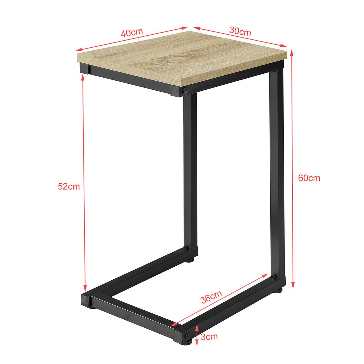 BEISTELLTISCH Natur - Naturfarben, Holzwerkstoff/Metall (40/30/60cm) - SoBuy