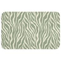 WC-VORLEGER Zebra - Motiv - Grün Toilettenteppich 80x50 cm - Salbeigrün, Textil (80/1cm) - OnlyWow