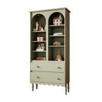 BABYREGAL BABUSHKA – Hohes Kinderregal, Olivgrün - Olivgrün, Holzwerkstoff (84/183/37cm)