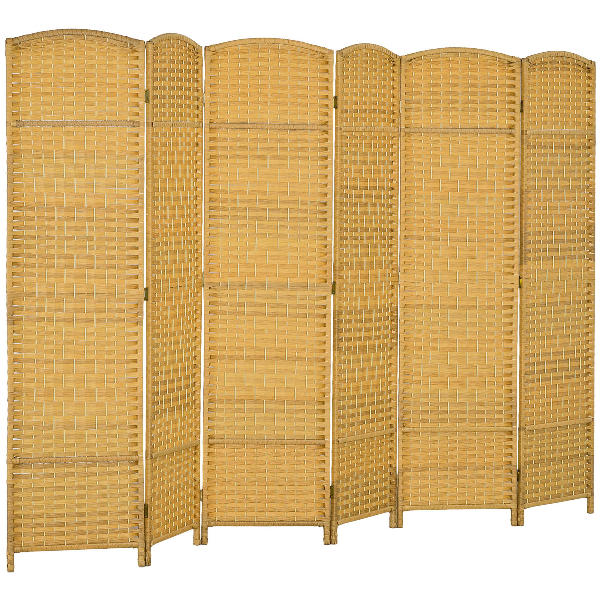 PARAVENT Polypropylen Kiefernholz Naturholz - Naturfarben, Holz (1.7/180cm) - HOMCOM