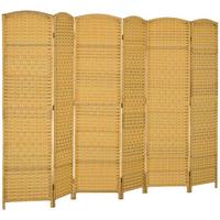 PARAVENT Polypropylen Kiefernholz Naturholz - Naturfarben, Holz (1.7/180cm) - HOMCOM
