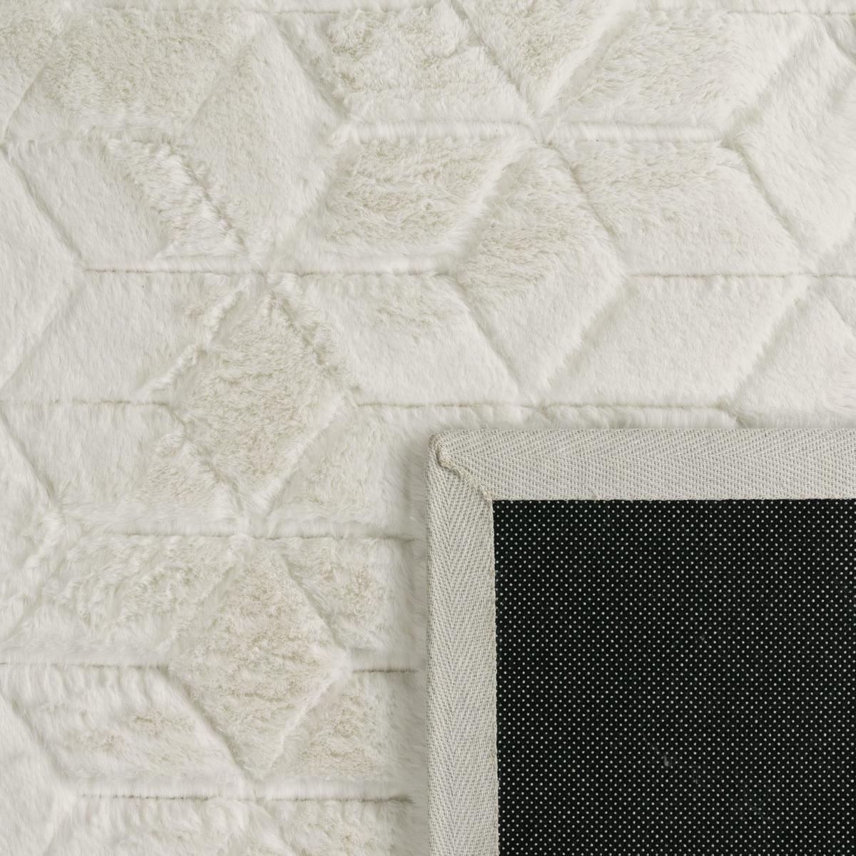 HOCHFLORTEPPICH, mit Struktur, aus Polyester, Florhöhe 22 mm, Creme, 120 x 160 cm - Beige, Textil (120/160cm) - KADIMA DESIGN