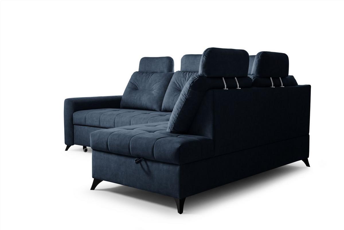 ECKSOFA Wendie - Dunkelblau, Holzwerkstoff/Textil (250/200cm) - Fun Möbel