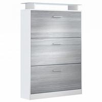 SCHUHSCHRANK Lavia Front in Avola-Anthrazit - Anthrazit, Holzwerkstoff (89/128/23cm) - Vladon