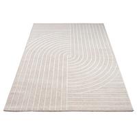 KURZFLORTEPPICH, abstrakt, Florhöhe 10 mm, Creme, 160 x 220 cm - Creme, Textil (220/160cm) - KADIMA DESIGN
