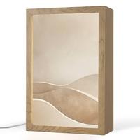 TISCHLEUCHTE Beige - Natur - Abstrakt - Modern 20x30 cm - Champagner, Holzwerkstoff (8/20/30cm) - OnlyWow